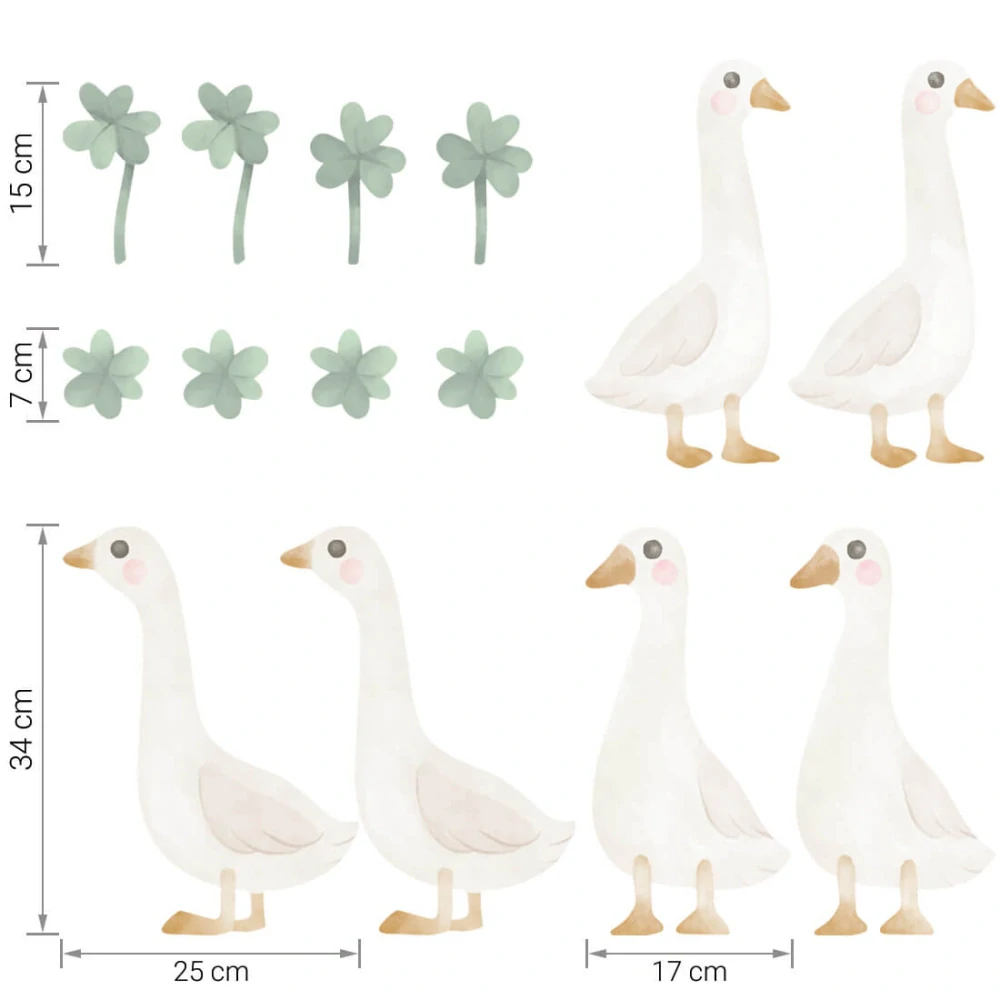 Samolepka na stenu - Husičky