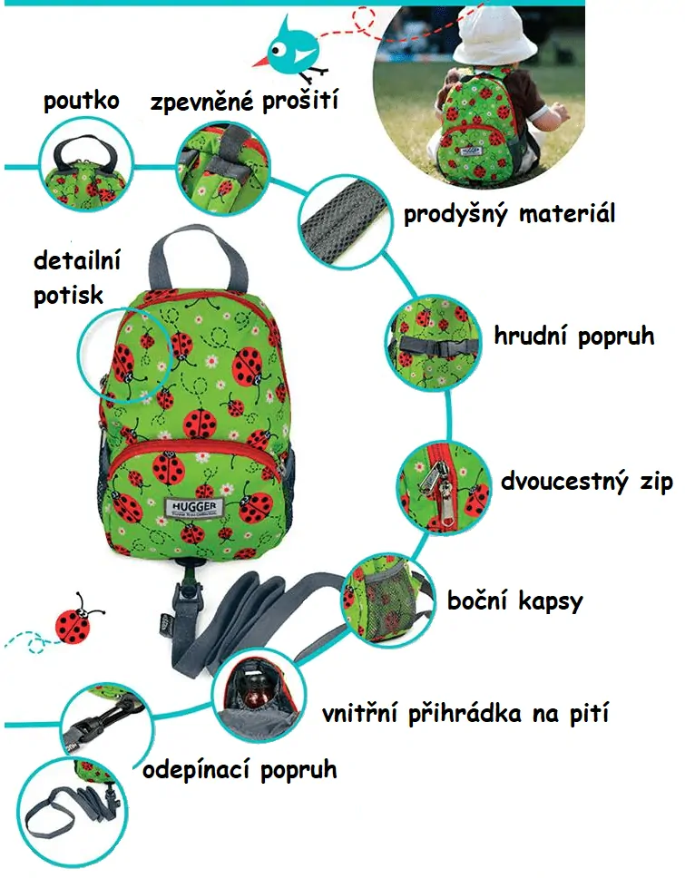 Detský batoh Hugger Totty Tripper S - Hooty Owls