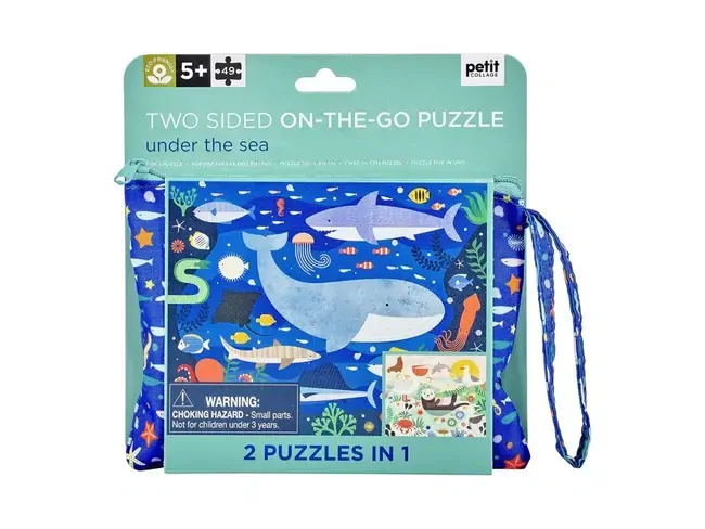 Obojstranné puzzle 2v1 Petit Collage - Oceán, 50 ks