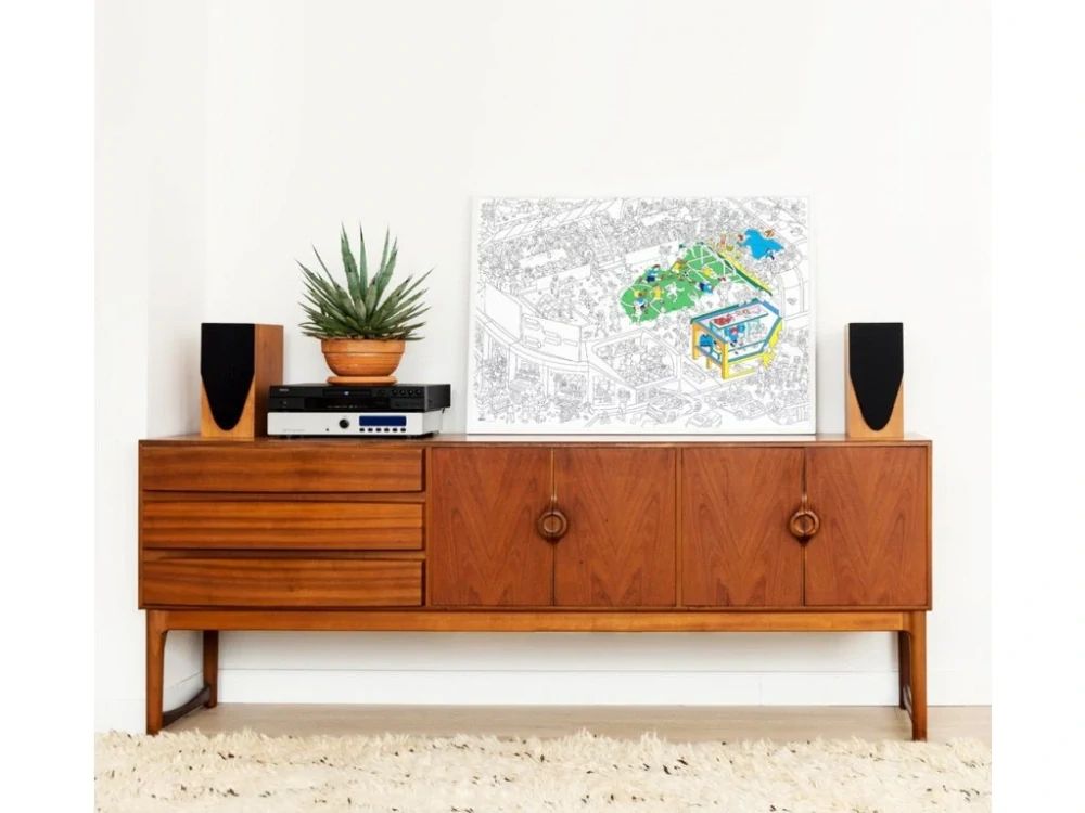 OMY Veľký vyfarbovaci plagát, maľovanka - Football  70 x 100 cm